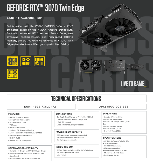 GeForce RTX 3070 Twin Edge